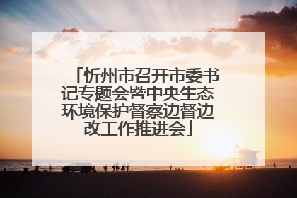忻州市召开市委书记专题会暨中央生态环境保护督察边督边改工作推进会