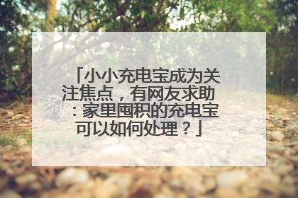 小小充电宝成为关注焦点，有网友求助：家里囤积的充电宝可以如何处理？