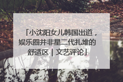 小沈阳女儿韩国出道，娱乐圈并非星二代扎堆的舒适区｜文艺评论