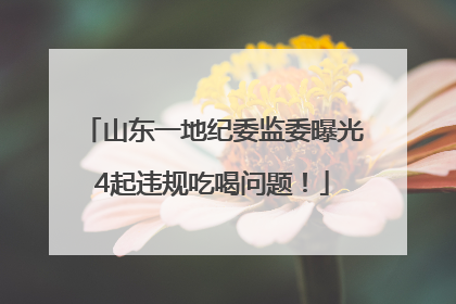 山东一地纪委监委曝光4起违规吃喝问题！
