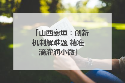 山西襄垣：创新机制解难题 精准滴灌润小微