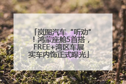 岚图汽车“听劝”！鸿蒙座舱5首搭，FREE+湾区车展实车内饰正式曝光