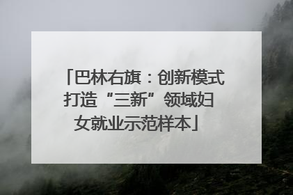 巴林右旗：创新模式 打造“三新”领域妇女就业示范样本