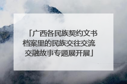 广西各民族契约文书档案里的民族交往交流交融故事专题展开展