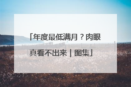年度最低满月？肉眼真看不出来｜图集