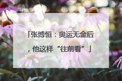 张博恒：奥运无金后，他这样“往前看”