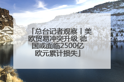 总台记者观察丨美欧贸易冲突升级 德国或面临2500亿欧元累计损失