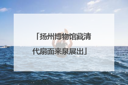 扬州博物馆藏清代扇面来泉展出