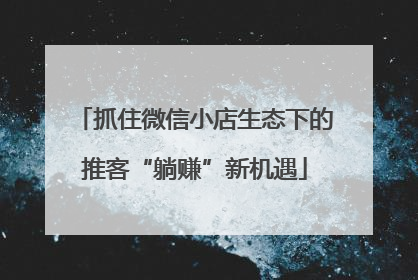 抓住微信小店生态下的推客“躺赚”新机遇