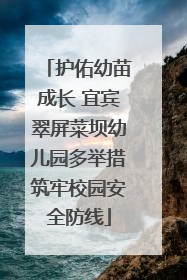 护佑幼苗成长 宜宾翠屏菜坝幼儿园多举措筑牢校园安全防线