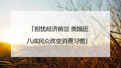 担忧经济前景 美国近八成民众改变消费习惯