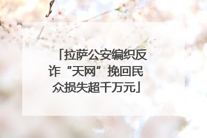 拉萨公安编织反诈“天网”挽回民众损失超千万元