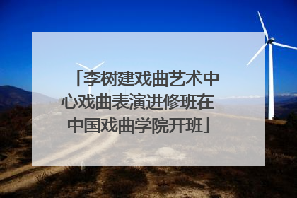 李树建戏曲艺术中心戏曲表演进修班在中国戏曲学院开班