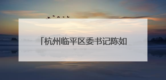 杭州临平区委书记陈如根当选市政协副主席