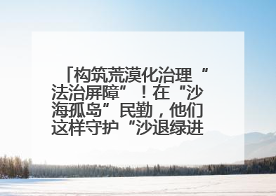 构筑荒漠化治理“法治屏障”！在“沙海孤岛”民勤，他们这样守护“沙退绿进”的生态奇迹