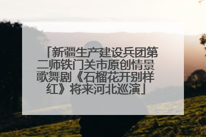 新疆生产建设兵团第二师铁门关市原创情景歌舞剧《石榴花开别样红》将来河北巡演