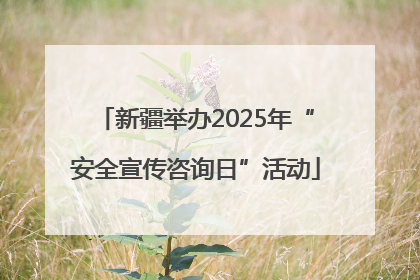 新疆举办2025年“安全宣传咨询日”活动