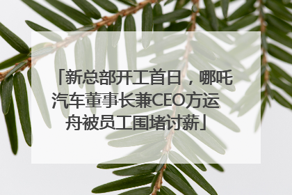 新总部开工首日，哪吒汽车董事长兼CEO方运舟被员工围堵讨薪