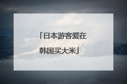 日本游客爱在韩国买大米