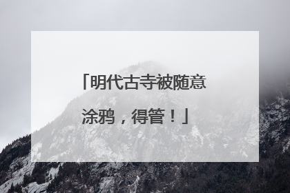 明代古寺被随意涂鸦，得管！