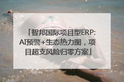 智邦国际项目型ERP:AI预警+生态热力图，项目超支风险归零方案