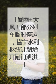 暴雨+大风！部分列车临时停运，邕宁水利枢纽计划增开闸门泄洪