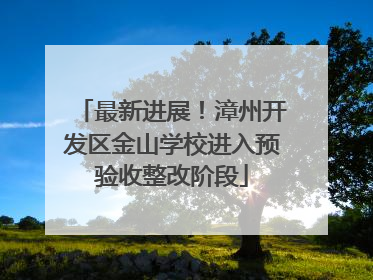 最新进展！漳州开发区金山学校进入预验收整改阶段