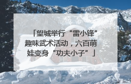 望城举行“雷小锋”趣味武术活动，六百萌娃变身“功夫小子”