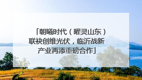 朝曦时代（曜灵山东）联袂创维光伏，临沂战新产业再添重磅合作