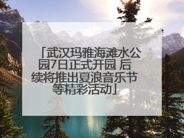 武汉玛雅海滩水公园7日正式开园 后续将推出夏浪音乐节等精彩活动