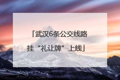 武汉6条公交线路挂“礼让牌”上线