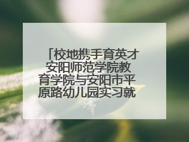 校地携手育英才 安阳师范学院教育学院与安阳市平原路幼儿园实习就业基地揭牌