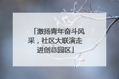 激扬青年奋斗风采，社区大联演走进创意园区