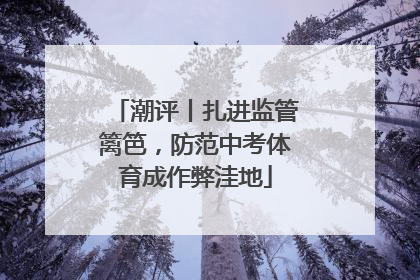 潮评丨扎进监管篱笆，防范中考体育成作弊洼地
