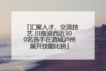 汇聚人才、交流技艺 川南渝西近300名选手在酒城泸州展开技能比拼