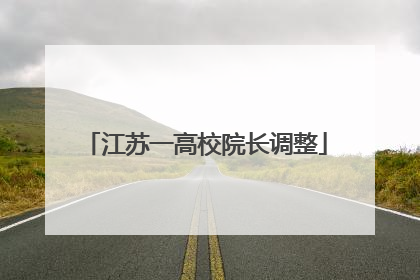江苏一高校院长调整
