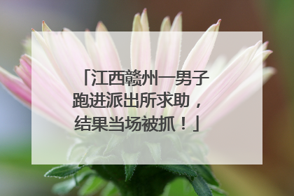 江西赣州一男子跑进派出所求助，结果当场被抓！