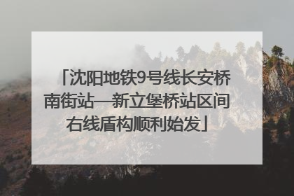 沈阳地铁9号线长安桥南街站—新立堡桥站区间右线盾构顺利始发