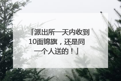 派出所一天内收到10面锦旗，还是同一个人送的！