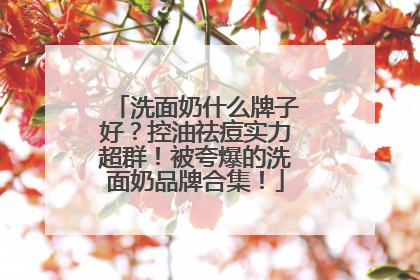 洗面奶什么牌子好？控油祛痘实力超群！被夸爆的洗面奶品牌合集！