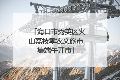 海口市秀英区火山荔枝季农文旅市集端午开市
