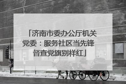 济南市委办公厅机关党委：服务社区当先锋 督查党旗别样红