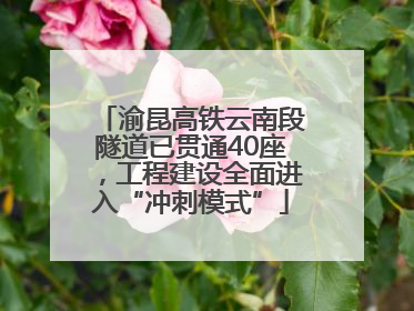 渝昆高铁云南段隧道已贯通40座，工程建设全面进入“冲刺模式”