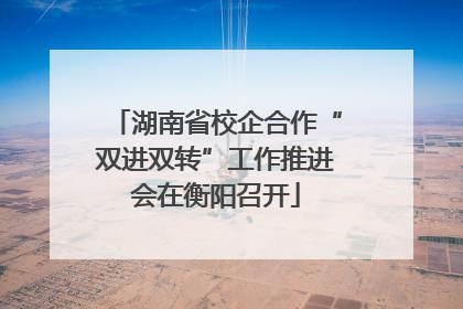 湖南省校企合作“双进双转”工作推进会在衡阳召开