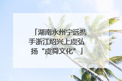 湖南永州宁远携手浙江绍兴上虞弘扬“虞舜文化”