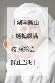 湖南衡山：杨梅缀满枝 采摘尝鲜正当时