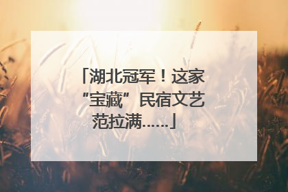 湖北冠军！这家“宝藏”民宿文艺范拉满……