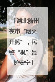 湖北随州夜市“烟火升腾”，民警“枫”景护安宁