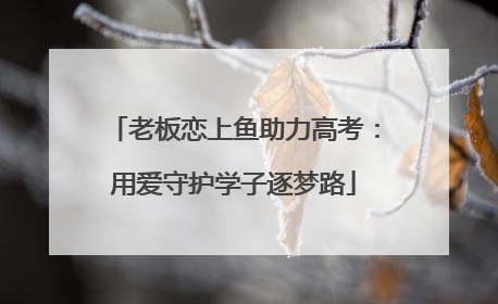 老板恋上鱼助力高考：用爱守护学子逐梦路