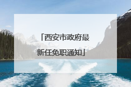 西安市政府最新任免职通知
